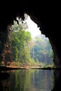 Lod cave in Maehongson Province Royalty Free Stock Photo