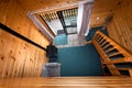 Lodge apartment wooden interior detail