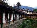 Lodge on the mountains of Nepal Royalty Free Stock Photo