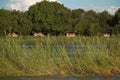 Lodge at Okawango river in Namibia Royalty Free Stock Photo