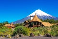 Lodge Petrohue with Osorno volcano, Chile