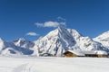 Lodge winter landscape