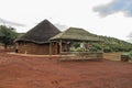 Lodges in African parks tourist reception for South African safaris Royalty Free Stock Photo