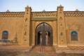 Lodges in Casbah style at the edge of Sahara desert in Merzouga, near Erg Chebbi in Morocco Royalty Free Stock Photo