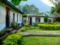 Lodges in Khudi, Besisahar (Nepal) Royalty Free Stock Photo