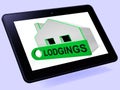 Lodgings House Tablet Means Room Or Apartment Available