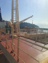Loding bulk carrier ship onboard seamen