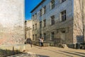 Rose Passage as the courtyard and the tenement house, which the artist Joanna Rajkowska decorated Royalty Free Stock Photo