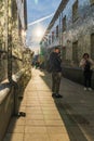 Rose Passage as the courtyard and the tenement house, which the artist Joanna Rajkowska decorated Royalty Free Stock Photo