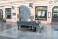 Monument to Arthur Rubinstein 1887-1982, a Polish American classical pianist on Piotrkowska street