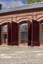 Fire station in the area Ksiezy Mlyn (Priest\'s Mill) former textile factory, Lodz, Poland Royalty Free Stock Photo