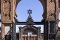 Star of David on facade Funeral Home and on Internal Gate, Jewish Cemetery, Lodz, Poland