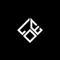 LOE letter logo design on black background. LOE creative initials letter logo concept. LOE letter design Royalty Free Stock Photo
