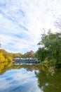 The Loeb Boathouse on the Est side of The Lake in Central Park Royalty Free Stock Photo