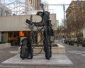 `Loebau` by Mac Whitney on the Hall Sculpture Walkway in the Arts District in downtown Dallas, Texas. Royalty Free Stock Photo