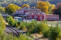 Loebau, Saxony, Germany - 10.12.2019; historic regional train enters Loebau railway station Royalty Free Stock Photo