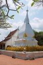 Inclined stupa of the Phra That Si Song Rak temple in Loei, Thailand.