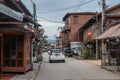 Chiang khan walking street in the moring. Royalty Free Stock Photo