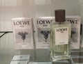 Loewe 001 Woman Loewe toilet water for men on sale January 15, 2020 at a shopping mall in Russia, Kazan, Ibragimov Avenue 56 Royalty Free Stock Photo