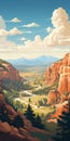 Lofi Design Of Bryce Canyon National Park Landscape Royalty Free Stock Photo