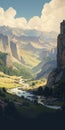 Lofi Design Showcasing The Stunning Kings Canyon National Park Landscape