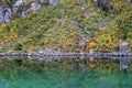 Lofoten autumn's mirror Royalty Free Stock Photo