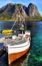 Norway, Lofoten Islands, Coast Landscape Mountains Fjords Royalty Free Stock Photo