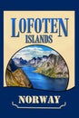 National Parks Lofoten Islands, Norway Travel Poster
