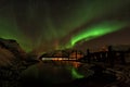 Lofoten Islands Northern Lights Aurora Borealis Norway Royalty Free Stock Photo