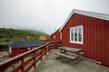 Traditional old Norwegian fishermen huts rorbu