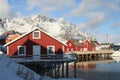 Lofoten palafittes Royalty Free Stock Photo