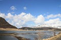 Lofoten's fjord and clouds Royalty Free Stock Photo