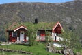 Lofoten's house with grass on the roof Royalty Free Stock Photo