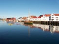 Lofoten's Old sailor mirroring Royalty Free Stock Photo