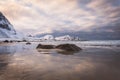 Lofoten winter beach