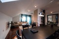 Loft apartment interior, dining area Royalty Free Stock Photo