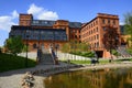 Loft apartments in historic huge spinning mill factory, tourist attraction of Lodz, Poland