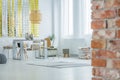 Loft interior with brick wall Royalty Free Stock Photo