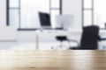 Loft open space office interior blurred Royalty Free Stock Photo