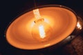 Loft pendant lamps with edison light bulbs Royalty Free Stock Photo