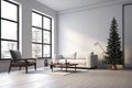 Loft style downtown apartment with Christmas tree