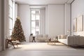 Loft style downtown apartment with Christmas tree