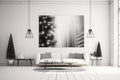 Loft style downtown apartment with Christmas tree