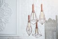 Loft style light chandelier. Interior ideas. Cosy home
