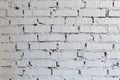 Loft styled white brick wall