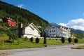 Roadside hotels and houses near Lofthus, Norway