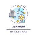 Log analyzer multi color concept icon