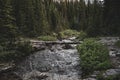 Log Bridge Over Rushing Creek Royalty Free Stock Photo