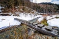 Log bridge Royalty Free Stock Photo