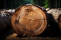 Log brilliance a large circular piece, symbolizing the essence of wood